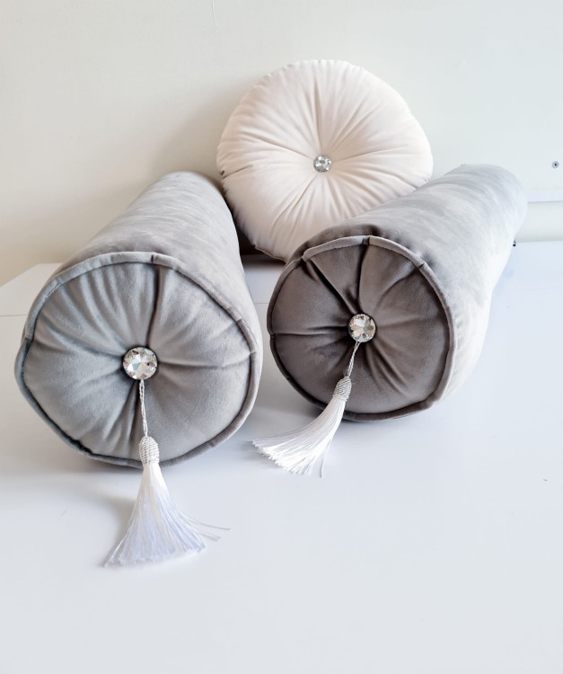 Poduszka glamour wałek velvet JL Home / JasioweLove